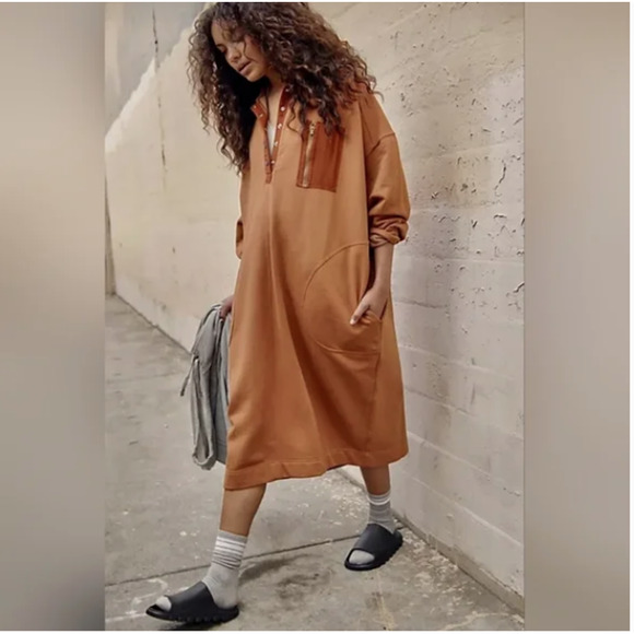 Free People Tops - Free People Movement Block Party Sweat Maxi Pullover NEW